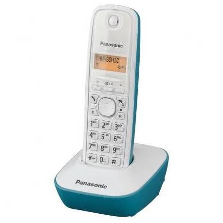 TELÉFONO INALÁMBRICO PANASONIC KX-TG1611/ BLANCO/ AZUL