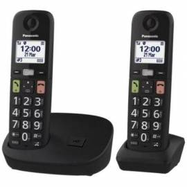 TELÉFONO INALÁMBRICO PANASONIC KX-TGU112EXB/ PACK DUO/ NEGRO