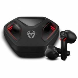 AURICULARES BLUETOOTH KROM KALL CON ESTUCHE DE CARGA/ AUTONOMÍA 4H/ NEGROS