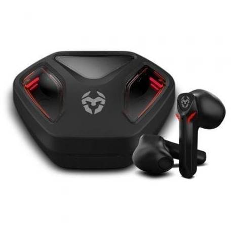 AURICULARES BLUETOOTH KROM KALL CON ESTUCHE DE CARGA/ AUTONOMÍA 4H/ NEGROS