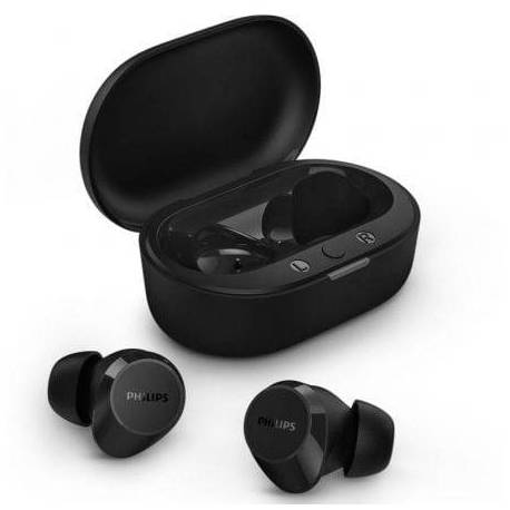 AURICULARES BLUETOOTH PHILIPS TAT1209 CON ESTUCHE DE CARGA/ AUTONOMÍA 6H/ NEGROS