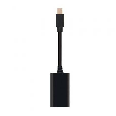 CONVERSOR NANOCABLE 10.16.0102/ MINI DISPLAYPORT MACHO - HDMI HEMBRA/ 15CM/ NEGRO