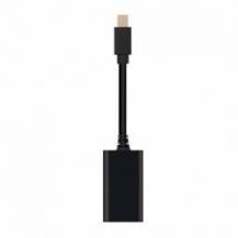 CONVERSOR NANOCABLE 10.16.0102/ MINI DISPLAYPORT MACHO - HDMI HEMBRA/ 15CM/ NEGRO