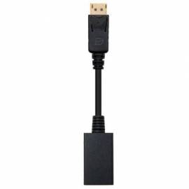 CONVERSOR NANOCABLE 10.16.0502/ DISPLAYPORT MACHO - HDMI HEMBRA/ 15CM/ NEGRO