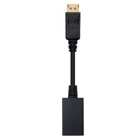 CONVERSOR NANOCABLE 10.16.0502/ DISPLAYPORT MACHO - HDMI HEMBRA/ 15CM/ NEGRO