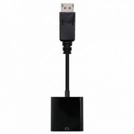 CONVERSOR NANOCABLE 10.16.0602/ DISPLAYPORT MACHO - VGA HEMBRA/ 15CM/ NEGRO