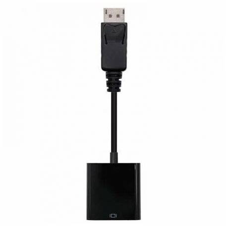 CONVERSOR NANOCABLE 10.16.0602/ DISPLAYPORT MACHO - VGA HEMBRA/ 15CM/ NEGRO
