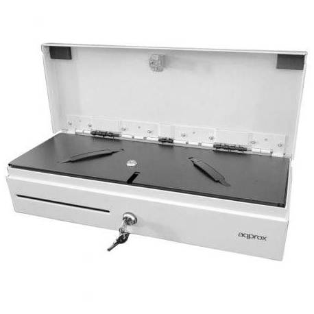 CAJÓN PORTAMONEDAS APPROX APPCASH02FLIPTOPWH/ MANUAL Y AUTOMÁTICO/ BLANCO