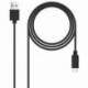 CABLE USB 2.0 NANOCABLE 10.01.2103/ USB MACHO - USB TIPO-C MACHO/ 480MBPS/ 3M/ NEGRO