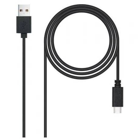 CABLE USB 2.0 NANOCABLE 10.01.2103/ USB MACHO - USB TIPO-C MACHO/ 480MBPS/ 3M/ NEGRO