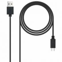 CABLE USB 2.0 NANOCABLE 10.01.2103/ USB MACHO - USB TIPO-C MACHO/ 480MBPS/ 3M/ NEGRO
