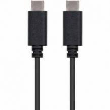 CABLE USB 2.0 TIPO-C NANOCABLE 10.01.2301/ USB TIPO-C MACHO - USB TIPO-C MACHO/ 480MBPS/ 1M/ NEGRO