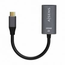 CONVERSOR HDMI 4K 60HZ AISENS A109-0683/ HDMI HEMBRA - USB TIPO-C MACHO/ 15CM/ GRIS