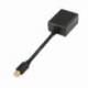 CONVERSOR AISENS A125-0135/ MINI DISPLAYPORT MACHO - VGA HEMBRA