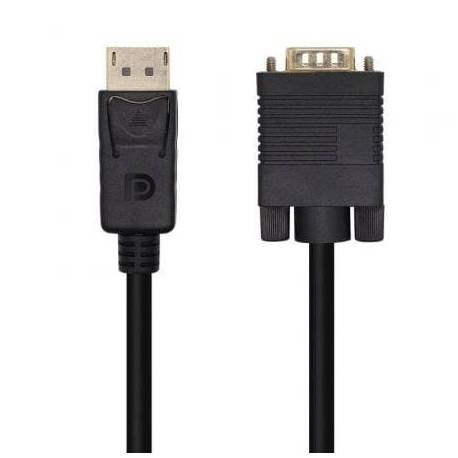 CABLE CONVERSOR AISENS A125-0462/ DISPLAYPORT MACHO - VGA MACHO/ HASTA 5W/ 2300MBPS/ 3M/ NEGRO