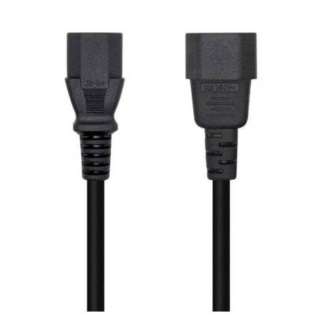CABLE ALIMENTACIÓN AISENS A132-0532/ IEC C13 HEMBRA - IEC C14 MACHO/ 10M/ NEGRO