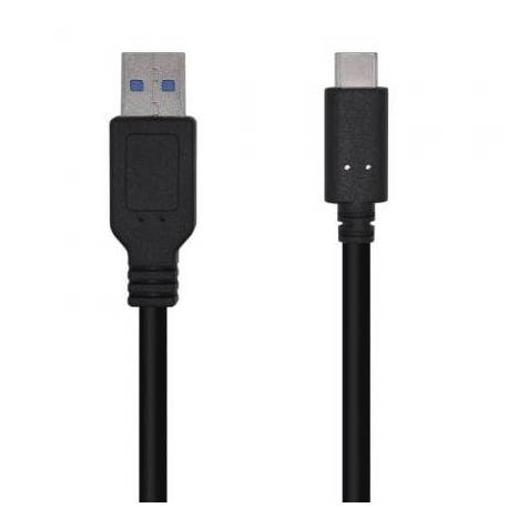 CABLE USB 3.1 TIPO-C AISENS A107-0450/ USB TIPO-C MACHO - USB MACHO/ 10GBPS/ 1.5M/ NEGRO
