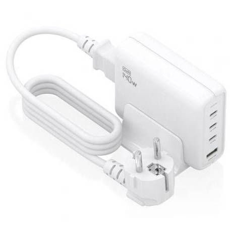 CARGADOR SOBREMESA GAN AISENS ASCH-140W4P055-W/ 3XUSB TIPO-C/ 1XUSB/ 140W