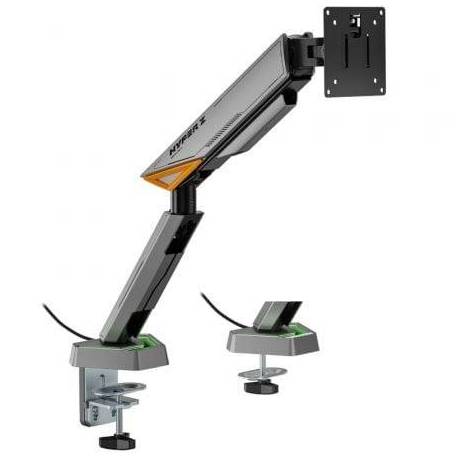 SOPORTE DE MESA GAMING PARA MONITOR AISENS DT49TSRRGB-347/ GIRATORIO/ INCLINABLE/ HASTA 16KG/ CON ILUMINACIÓN RGB