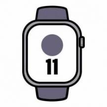APPLE WATCH SERIES 11/ GPS/ 46MM/ PLATA/ CORREA DEPORTIVA NIEBLA LILA (S/M)