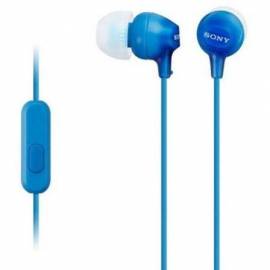 AURICULARES INTRAUDITIVOS SONY MDR-EX15APLI/ CON MICRÓFONO/ JACK 3.5/ AZULES