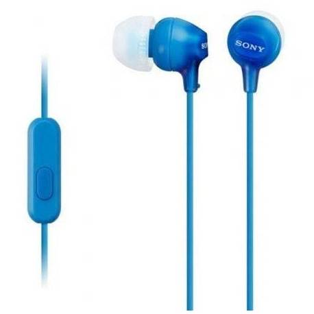 AURICULARES INTRAUDITIVOS SONY MDR-EX15APLI/ CON MICRÓFONO/ JACK 3.5/ AZULES