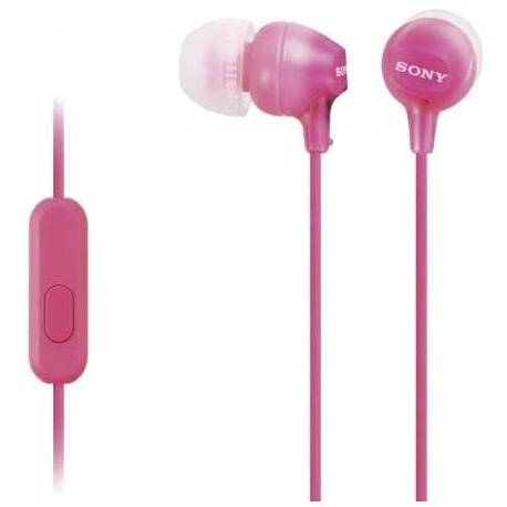 AURICULARES INTRAUDITIVOS SONY MDR-EX15APPI/ CON MICRÓFONO/ JACK 3.5/ ROSAS