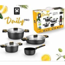 PACK 4 CACEROLAS BRA DAILY PRO/ Ø16CM/ Ø20CM/ Ø24CM/ Ø28CM/ APTA PARA INDUCCIÓN