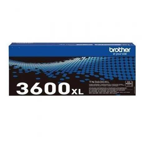 TÓNER ORIGINAL BROTHER TN3600XL ALTA CAPACIDAD/ NEGRO