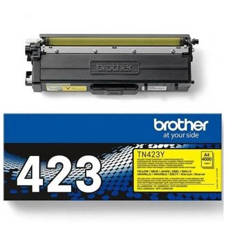TÓNER ORIGINAL BROTHER TN-423Y ALTA CAPACIDAD/ AMARILLO