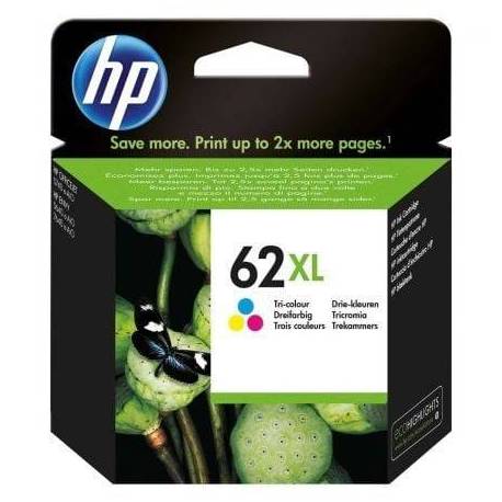 CARTUCHO DE TINTA ORIGINAL HP Nº62 XL ALTA CAPACIDAD/ TRICOLOR