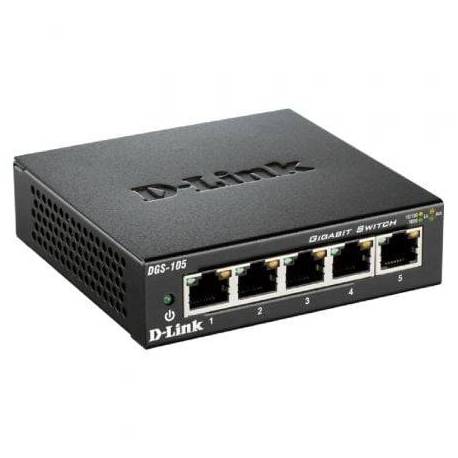 SWITCH D-LINK DGS-105 5 PUERTOS/ RJ-45 10/100/1000