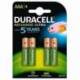 PACK DE 4 PILAS AAA DURACELL HR03-A/ 1.2V/ RECARGABLES