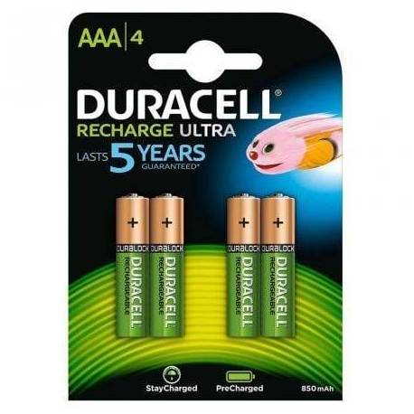 PACK DE 4 PILAS AAA DURACELL HR03-A/ 1.2V/ RECARGABLES