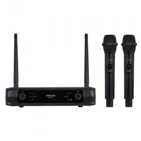 MICRÓFONO INALÁMBRICO DOBLE MANO UHF FONESTAR SONAIR-2M/ INCLUYE RECEPTOR