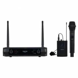 MICRÓFONO INALÁMBRICO DOBLE MANO Y PETACA UHF FONESTAR SONAIR-2MP/ INCLUYE RECEPTOR
