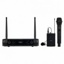 MICRÓFONO INALÁMBRICO DOBLE MANO Y PETACA UHF FONESTAR SONAIR-2MP/ INCLUYE RECEPTOR