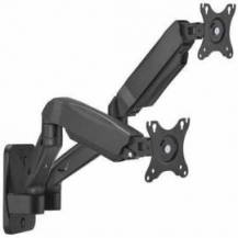 SOPORTE DE PARED PARA 2 MONITORES O TV AISENS WT32TSR-225/ GIRATORIO/ INCLINABLE/ HASTA 9KG