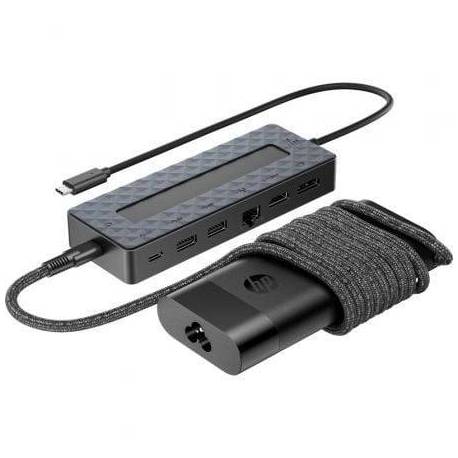 PACK DOCKING USB TIPO-C Y CARGADOR UNIVERSAL PARA PORTÁTIL HP 9H0H9AA
