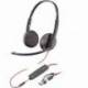 AURICULARES POLY BLACKWIRE 3225 + 3.5 MM + ADAPTADOR USB-C/A/ CON MICRÓFONO/ JACK 3.5 - USB TIPO-C/ BULK/ NEGROS