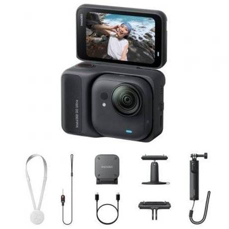CÁMARA DIGITAL DEPORTIVA INSTA360 GO ULTRA PACK CREADOR/ 4K/ ÁNGULO DE VISIÓN 360º/ NEGRA