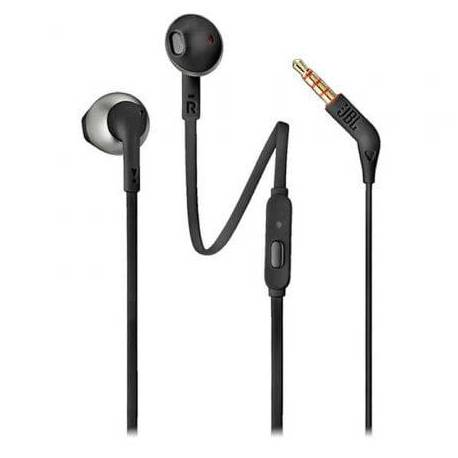 AURICULARES INTRAUDITIVOS JBL TUNE 205/ CON MICRÓFONO/ JACK 3.5/ NEGROS