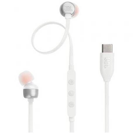 AURICULARES INTRAUDITIVOS JBL TUNE 310C/ CON MICRÓFONO/ BLANCOS