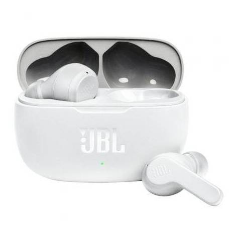 AURICULARES BLUETOOTH JBL WAVE 200TWS CON ESTUCHE DE CARGA/ AUTONOMÍA 5H/ BLANCOS