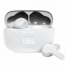 AURICULARES BLUETOOTH JBL WAVE 200TWS CON ESTUCHE DE CARGA/ AUTONOMÍA 5H/ BLANCOS