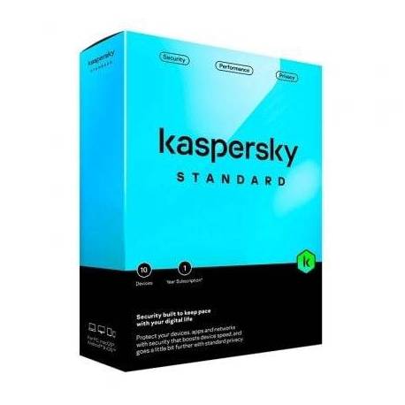 ANTIVIRUS KASPERSKY STANDARD/ 10 DISPOSITIVOS/ 1 AÑO