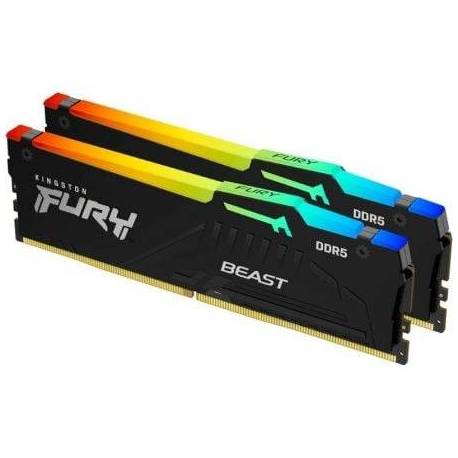 MEMORIA RAM KINGSTON FURY BEAST RGB 2 X 16GB/ DDR5/ 5600MHZ/ 1.25V/ CL36/ DIMM