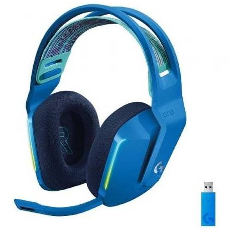 AURICULARES GAMING INALÁMBRICOS CON MICRÓFONO LOGITECH G733/ AZULES
