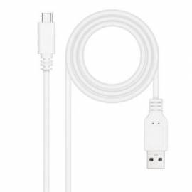 CABLE USB 2.0 NANOCABLE 10.01.2103-W/ USB TIPO-C MACHO - USB MACHO/ 480MBPS/ 3M/ BLANCO