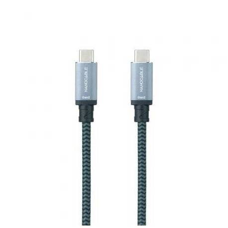 CABLE USB 3.2 TIPO-C NANOCABLE 10.01.4103-COMB/ USB TIPO-C MACHO - USB TIPO-C MACHO/ HASTA 100W/ 20GBPS/ 3M/ GRIS Y NEGRO